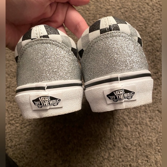 Silver sparkle vans, practically brand new - Picture 4 of 6